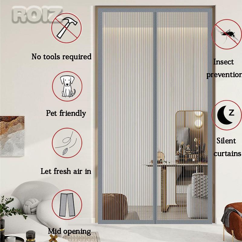 Summer mosquito and fly prevention, mosquito net, screen window, magnetic door curtain, self suction, no punching required width70cm