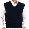 Gobi Cashmere L 100% Men's V-Neck Vest, Color Navy, Size