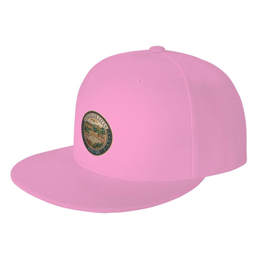 Fashion Vatican City Illustration Travel Art Badge Flat Brim Sun Hat Hiking Trucker Cap