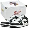 Jordan Air Jordan 1 Abrasion Resistant Low top Vintage Basketball Shoes Men's Black White 553558-132(Team96-S-BOX)