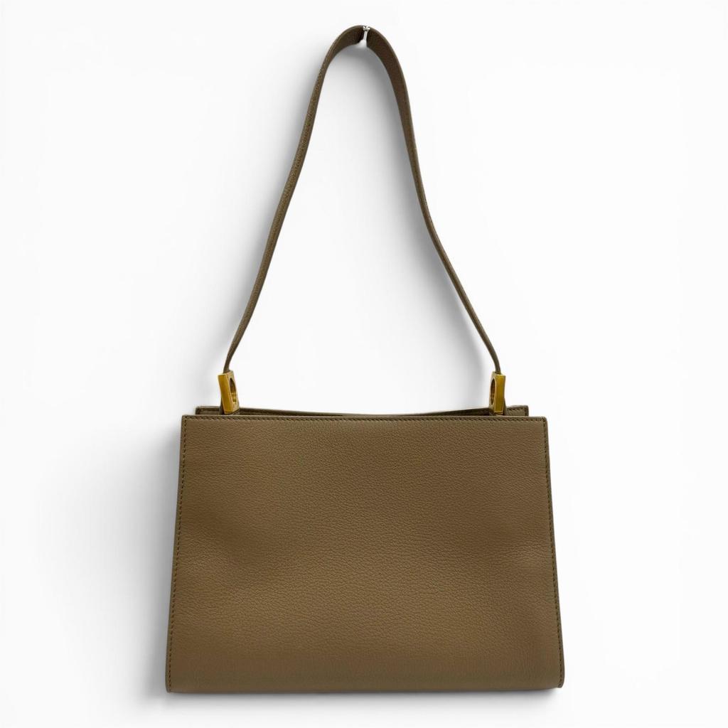 Ausgezeichnete BALLY Umhängetasche TRAPEZE SOFT Gold Metall Leder Leder Gebraucht
