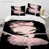 Cartoon Cute Ballet Girl Ballerina Bedding Set Bedroom Soft Modern Bedspreads Comefortable Duvet Cover Quilt Cover Pillowcase