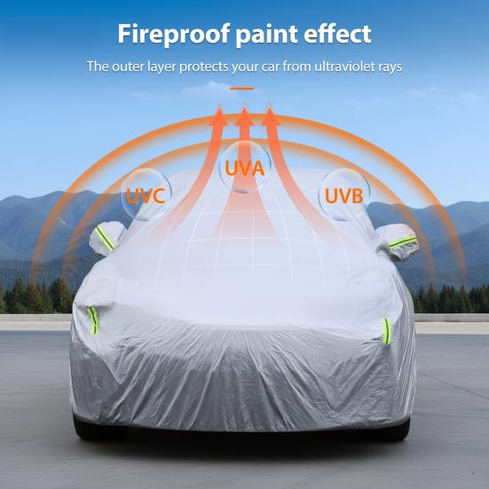 Autoabdeckung, Wasserdichte Ganzjahres-Autoabdeckung, Auto-Schneeabdeckung für 2010-2025 Camry LE/Corolla LE/für Benz E-Klasse, mit Belüftungslöchern, Enthält