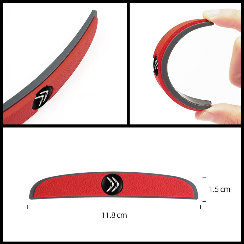 4Pcs Car Anti-Collision Strip Bumper Buffer Stickers For Citroen C3 C5 AIRCROSS C5X C4 Cactus e-C4 X e-C3 Berlingo C-Elysee C1