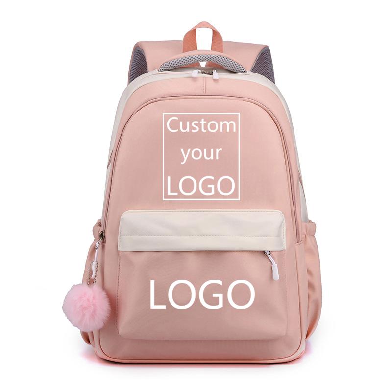 New School LOGO Customized Backpacks Boys Girls School High Quality School Bags Custom LOGO Backpacks