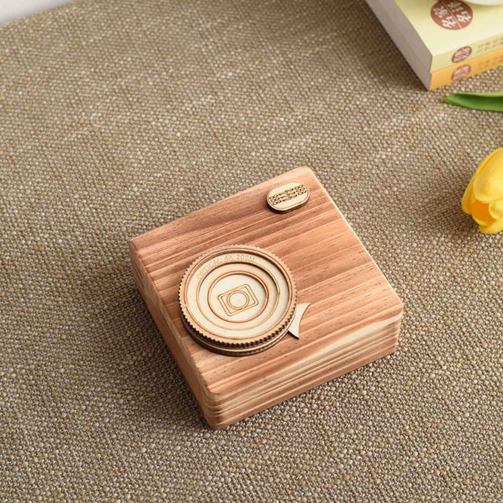 

Creative Storage Box Handmade Jewelry Box Crafts Camera Toy Festive коричневый