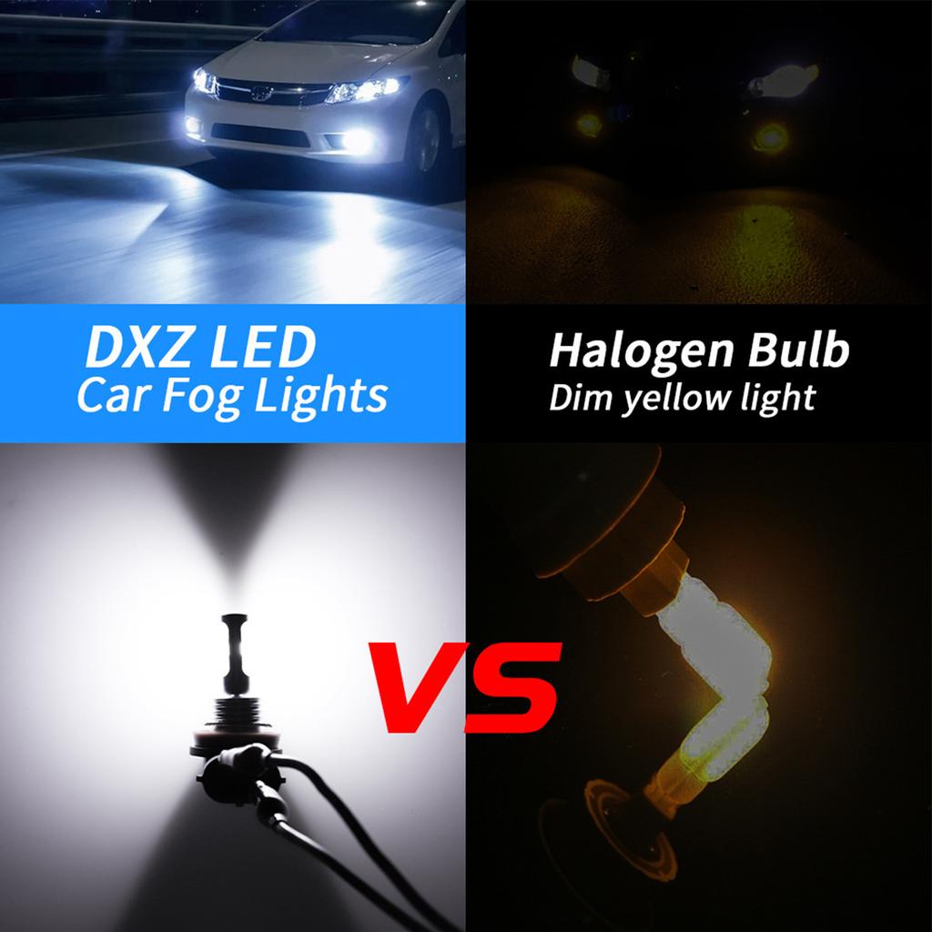 2Pcs H8 H11LED Bulb H1 H3 H4 H7 9005 9006 Led Lamp Bright Car Fog Lights Day Driving Running Light 12V 6500K White Car Lights