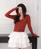 Aissie Volume Tiered Skirt (White)