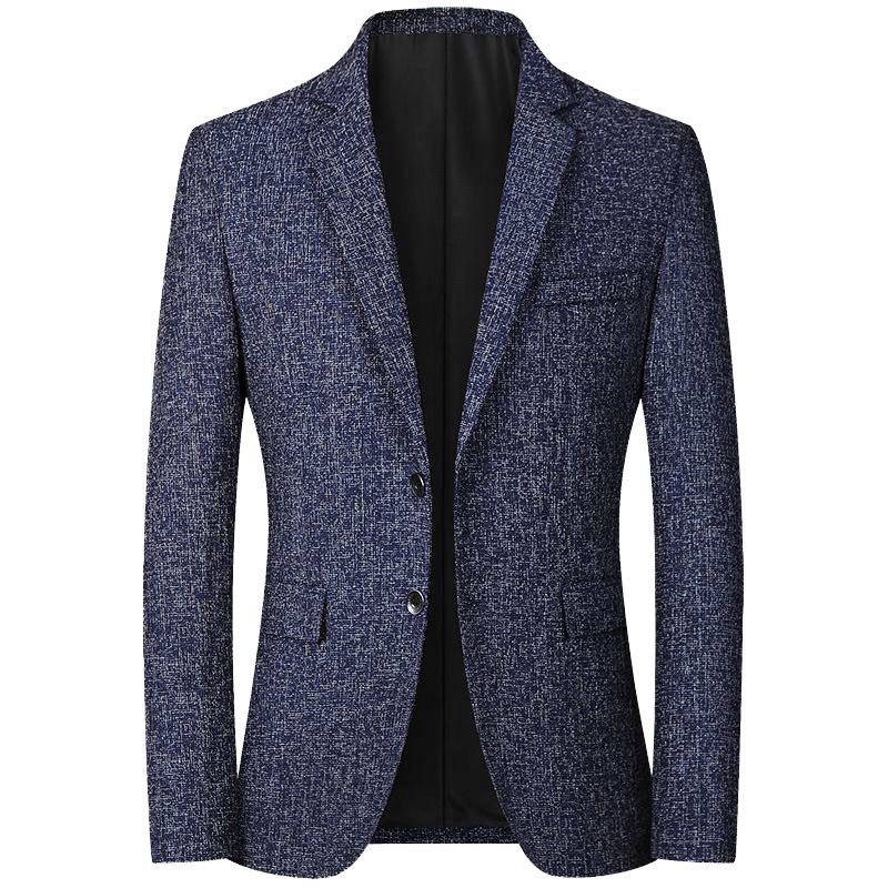 Herren Freizeitanzug Jacke Frühling, Bügelfrei, Einreiher, Leicht, Stil für mittlere Jahre