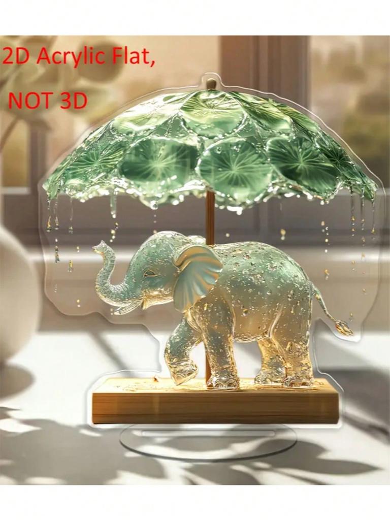 1ks Ozdoba slon v bohémském stylu, spárovaná se slunečníkem s lotosovými listy, roztomilá domácí dekorace, dekorace do ložnice,