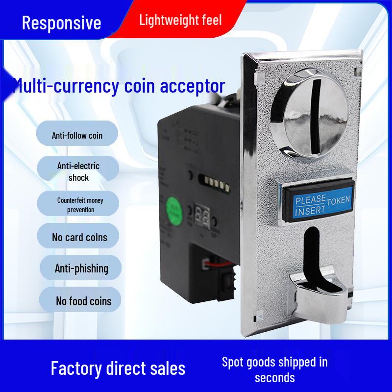 616 Multi-Currency Coin Acceptor for Vending and Claw Machines (Accepts 1 Yuan, 5 Jiao, and Foreign Coins)