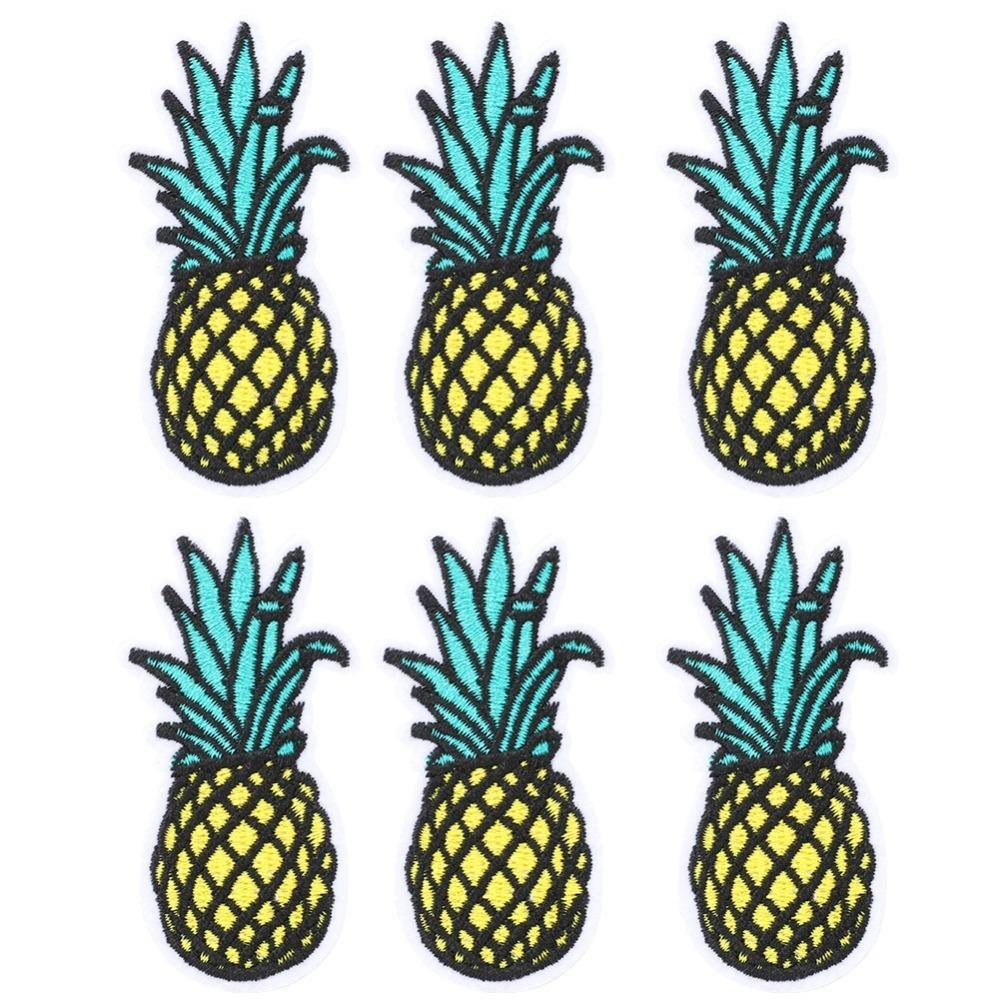 6pcs Embroidery Applique Iron On Patches Fruit Patches Sew On Patches For Clothes