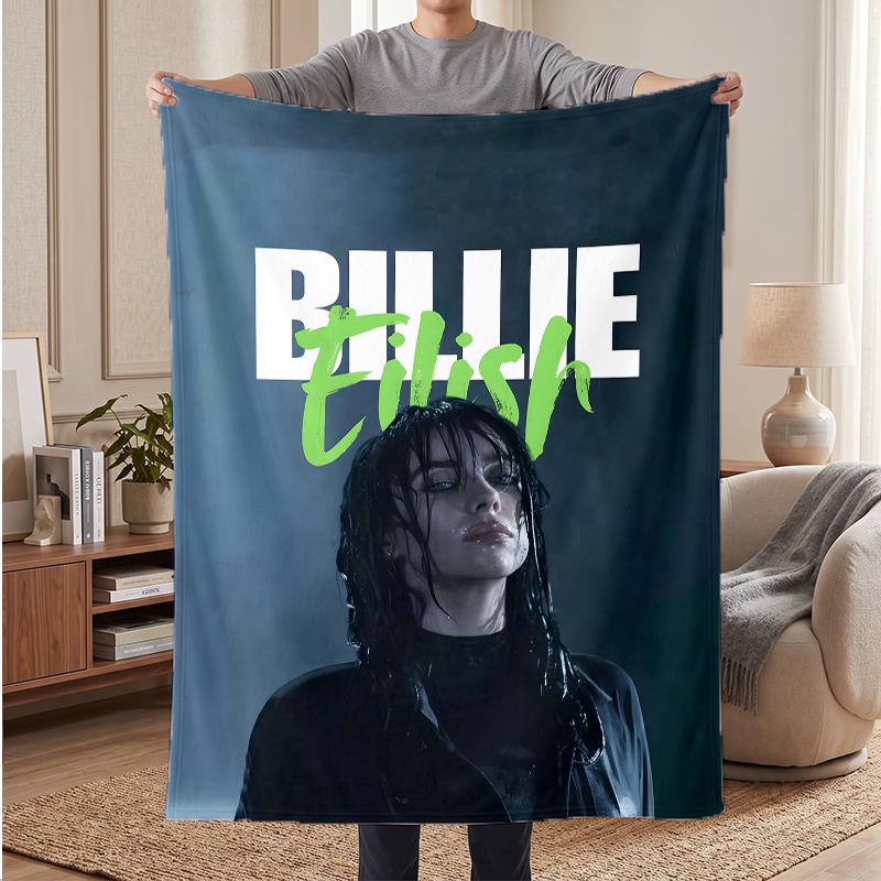 Billie Eilish Soft Warm Flannel Blankets Comfortable Blanket for Home Decoration Gifting