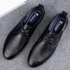 Fashion Spring Autumn Soft Soled Comfortable Oxford Shoes Interview Business Men's Leather Casual Shoes Commuting Men's Driving Shoes