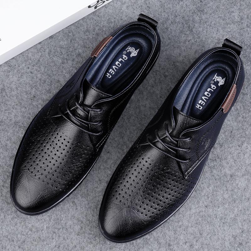 Fashion Spring Autumn Soft Soled Comfortable Oxford Shoes Interview Business Men's Leather Casual Shoes Commuting Men's Driving Shoes