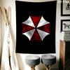 Resident Evil Umbrella Corporation Logo Tapestry Fashion Print Background Cloth Wall Covering Decoration Background Wall Hanging Cloth