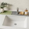 Suction Cup Kitchen Mat Silicone Sink Faucet Mat Foldable Splash Guard with Cup
