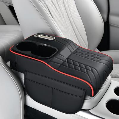 Center Console Cover Pad Multi-Functional Organizer Auto Center Console Pad Cup Holder for SUV Truck Sedan Minivan Commuting