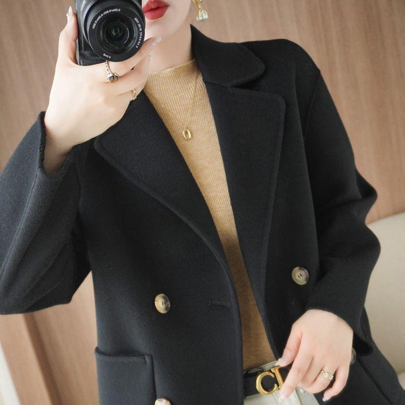 Petite Wool Double-Faced Short Coat - Loose, Chic Style