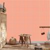 Geometric Rhombus Wallpaper Peach and White 50x1000