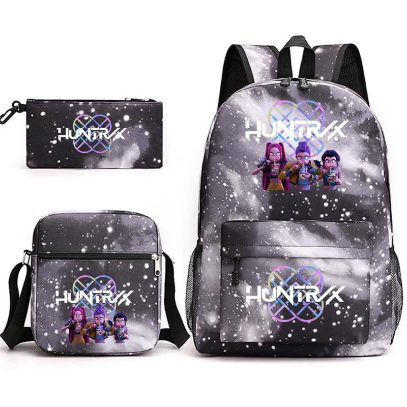 Kpop Dämonenjäger Kinderrucksack mit atmungsaktivem Oxford-Stoff für Schule und Freizeit