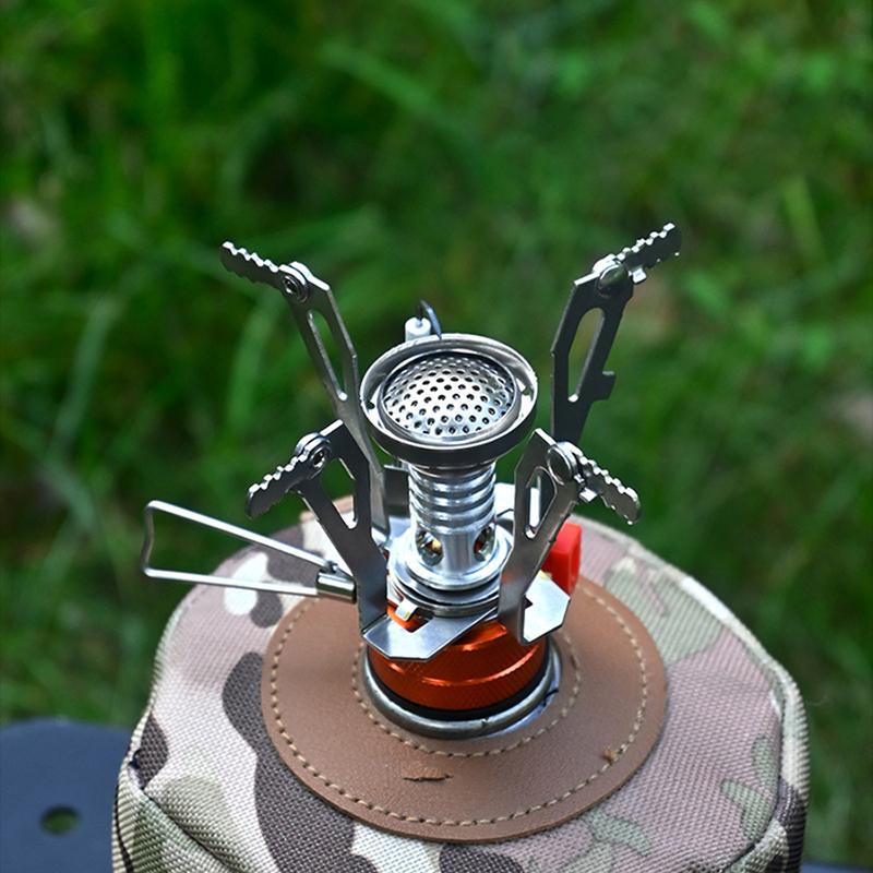 Outdoor Camping Foldable Camping Integrated Gas Stove Heater Portable Travel Burner Outdoor Picnic Supplies Survival Stove Head