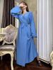 2024 Elegant Women's Solid Color Slim Fit Lace-Up Long Dress