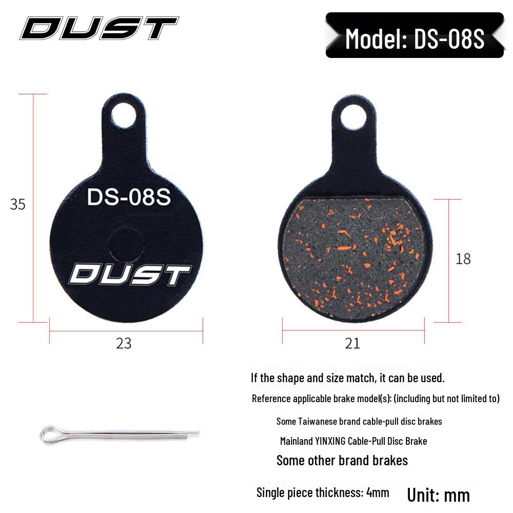 DUST Semi-Metallic Resin Disc Brake Pads for M446 E3 M355 Mountain Bikes