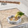 Stable Bird Cage Accessory Pumice Stone Bowl, Spill Proof Parrot Water Calcium Rich, Feeding Bowl Food Dish, Feeder for Cockatiel Conure Parakeet Claw