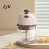 Electric Vegetable Shredder Garlic Masher, Portable Wireless Food Chopper with Stainless Steel Blades, Mincer for Spices Rechargeable Mini Crusher