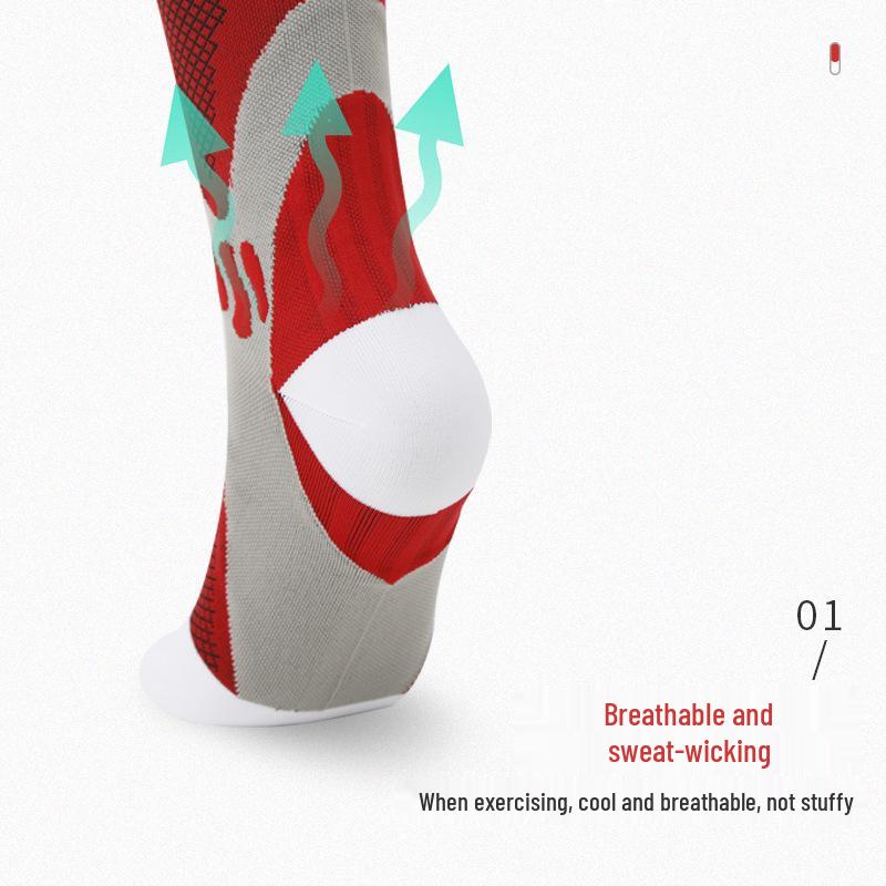 Nylon Sport Compression Socks - Unisex Breathable, Lightweight Calf Support for Cycling