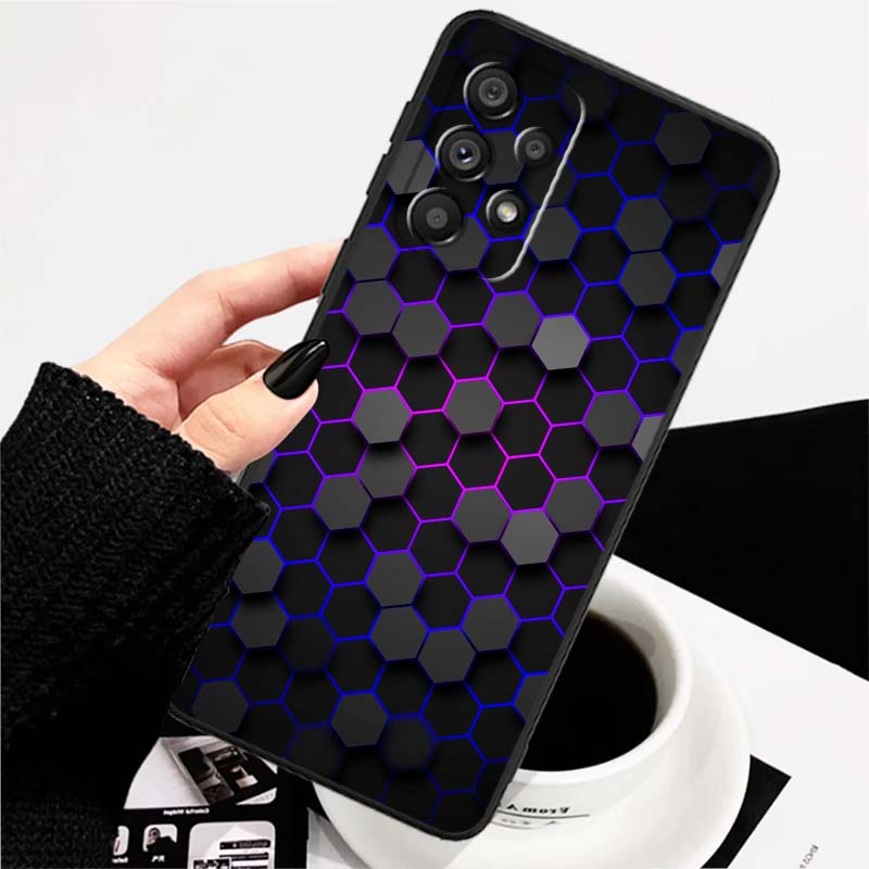 

Technology Art Illustration For Samsung A73 A72 A71 A55 A54 A53 A52 A51 A13 A22 A16 A15 A12 A14 A26 A07 5G Black Phone Case Galaxy A16 5G
