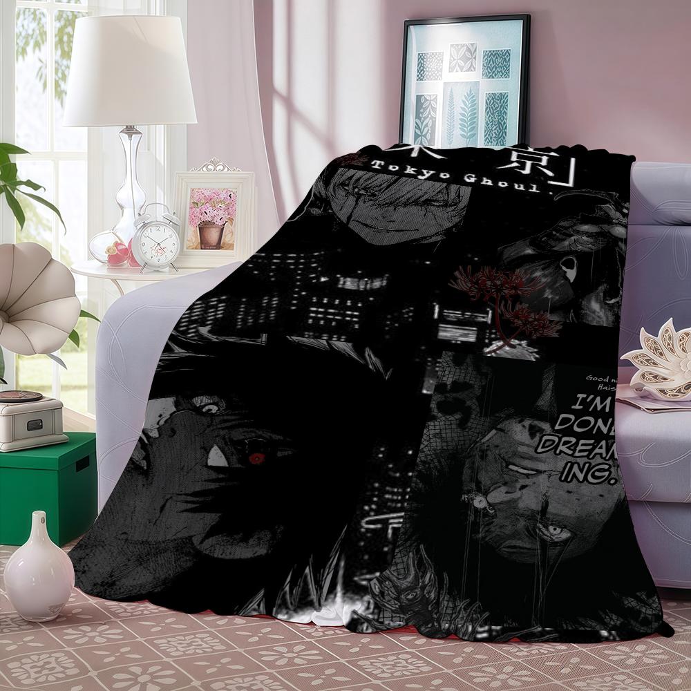 Anime T-Tokyo Ghoul Blanket Warm And Soft Suitable For Bedroom Living Room Sofa Bed Office Travel Camping
