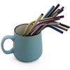 Reusable Metal Drinking Straw 18/10 Stainless Steel Straw Set High Quality Colorful Straw With Cleaner Brush Bar Party Accessory