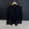 Ramie V-neck vest top women's summer new literary and retro versatile and thin fashionable simple vest top women