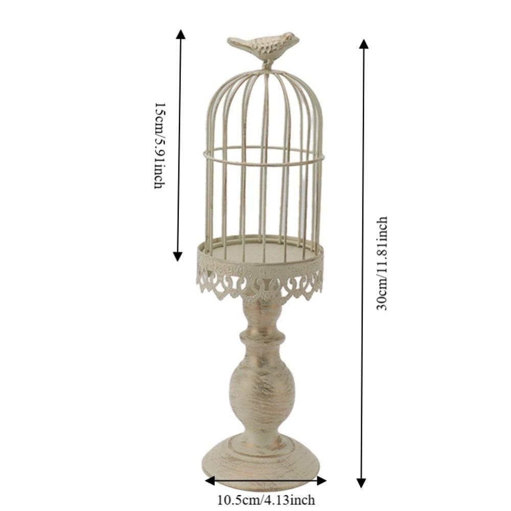 white Hollow Lace Candlestick Iron European Tabletop Candlestick  Home Tabletop Decor S