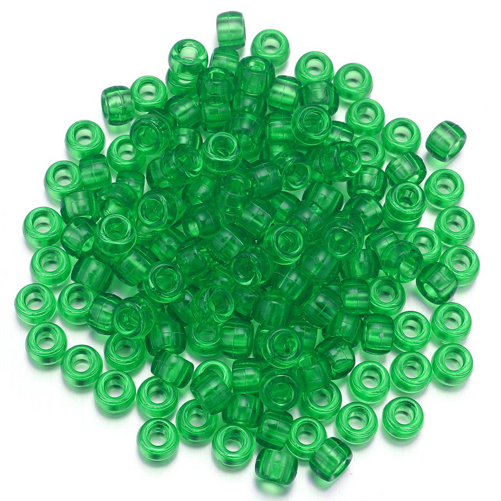 200pcs Transparent Acrylic Beads 6x9mm Big Hole Loose Spacer Beads For Jewelry Making DIY Necklace Bracelets Key Chain Supplies