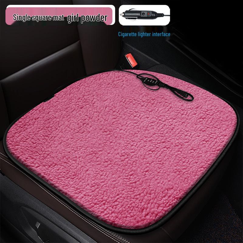 Cross-Grid Heated Car Seat Cushion - Winter Interior Accessory