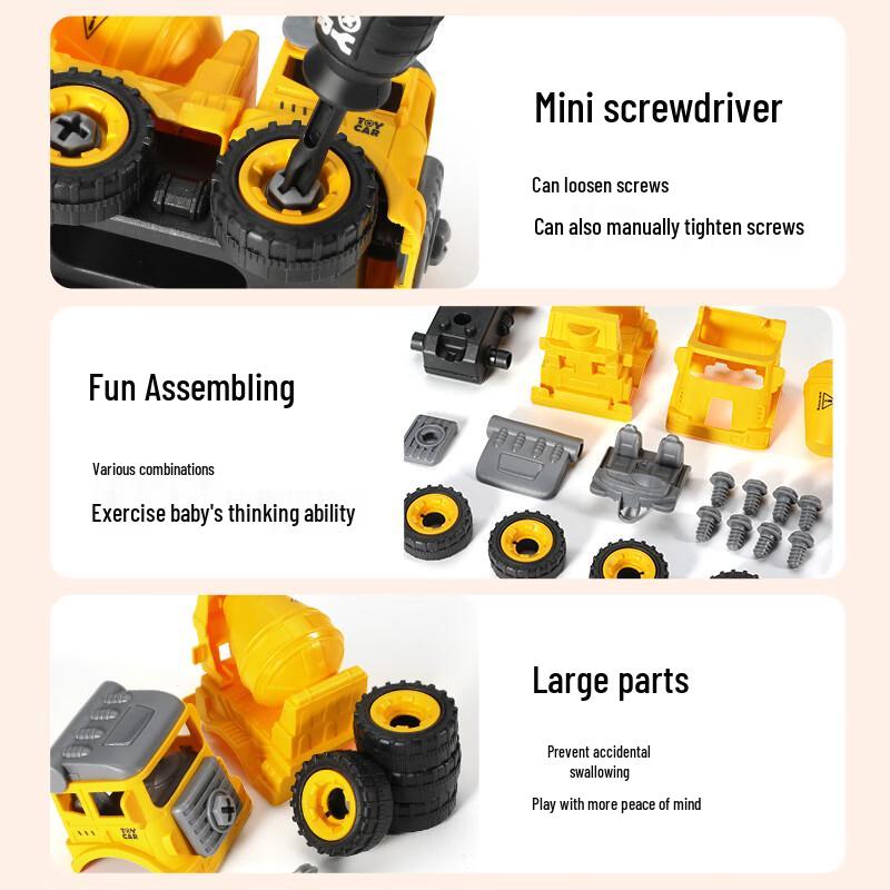 Kids' DIY Inertial Engineering Vehicle Toy Set