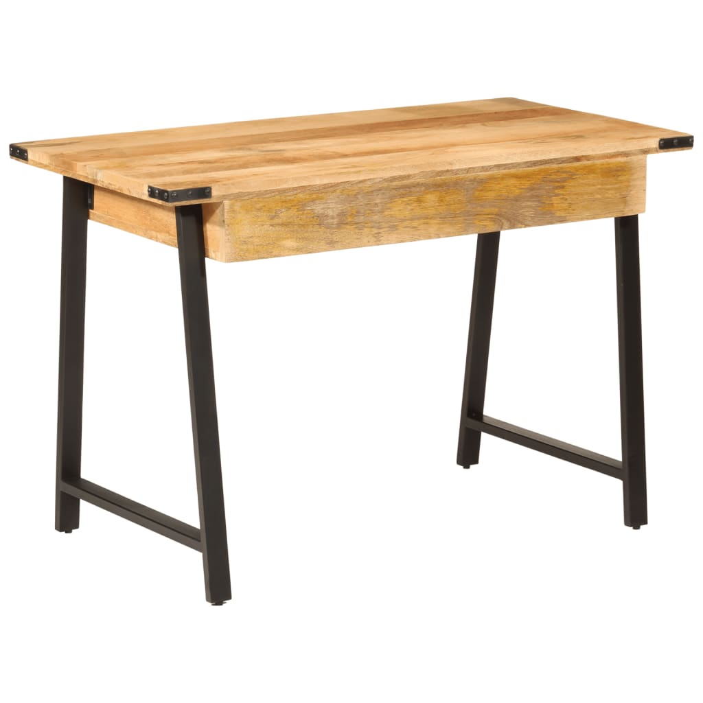 Mango Wood Desk with Drawers 105 x 55 x 70 cm Solid Mango Wood & Iron