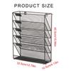 Wall Hanging File Holder Document Organiser 6 Tiered Mesh Wall Mounted Document Holder Magazine Storage Rack In Tray