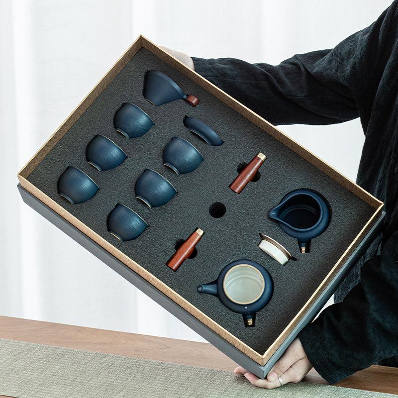 Kung Fu Teeset Haushalt einfach Keramik Trockenbrühteebrett Büro Geschäftsgeschenk