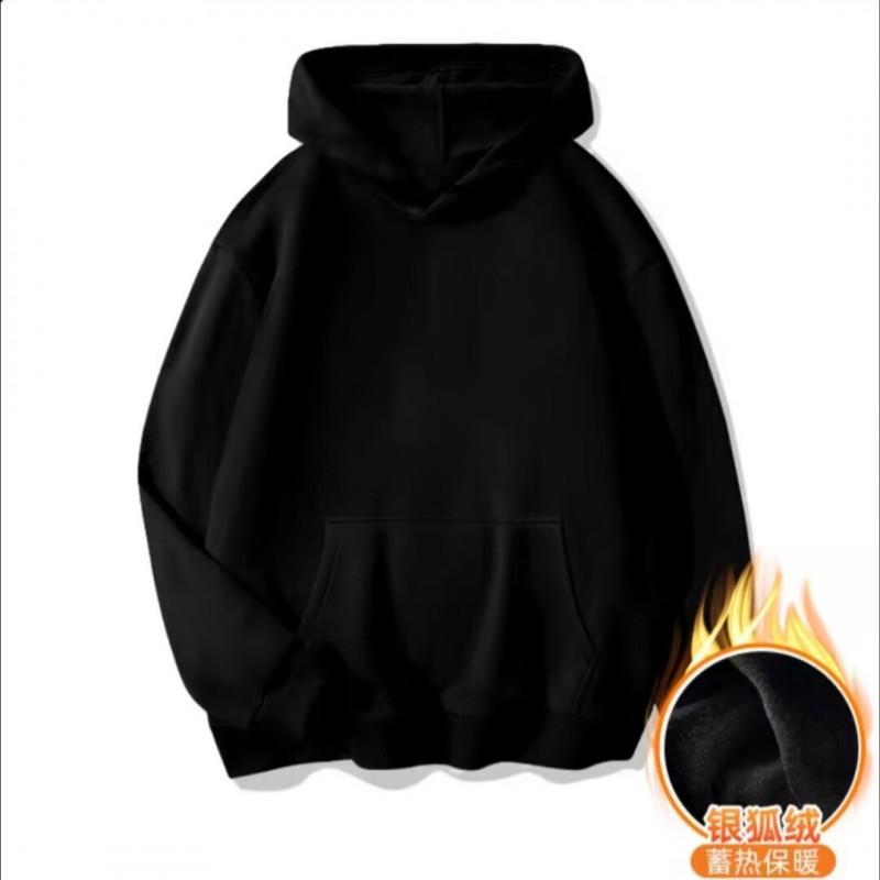 Sweat à capuche unisexe à manches longues surdimensionné coupe ample mélange de coton haut décontracté
