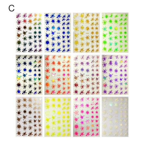 

Нежная фольга для ногтей с блестящим красочным 3D-эффектом C