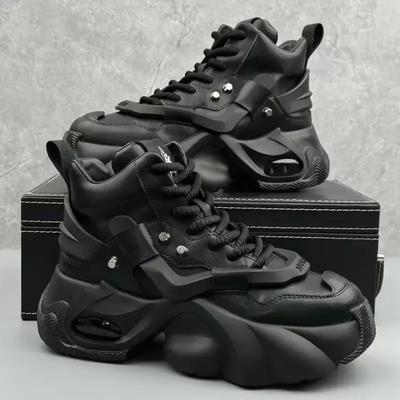 Mens Fashion Luxury Casual Sneakers Comfortable Platform Shoes for Men Designer Height Increasing Breathable Non-slip High Boots