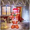 Inflatable Yard Outdoor Lighted Decor Decor Gingerbread for Christmas