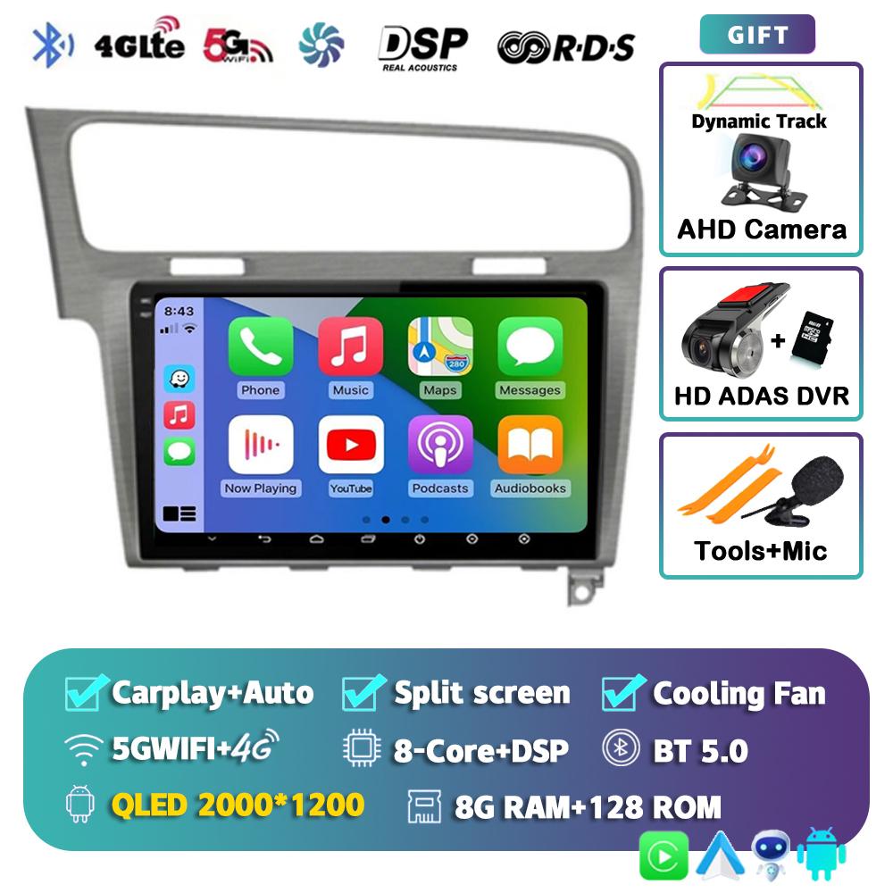 Android 14 Carplay Car Radio For Volkswagen VW Golf 7 2013 - 2016 2017 2018 2019 2020 MK7 Multimedia Player Stereo GPS Head Unit