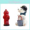 Resin Cartoon Dog Fire Hydrant Garden Sculpture With Creative Design For Gift And Event Decorations
