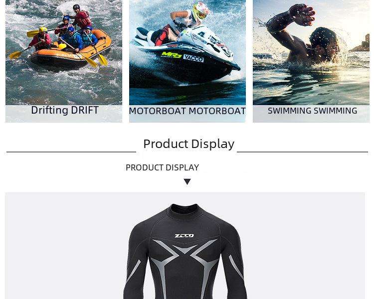 Men's 3mm ZCCO Warm Elastic Wear-Resistant Winter Diving Wetsuit