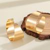 Fashion Exaggerated Style Needle Metal Gold Circle Earrings C-shape Chunky Hoop Earrings Jewelry